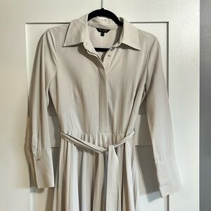 MASSIMO DUTTI Cream/Ecru Dress